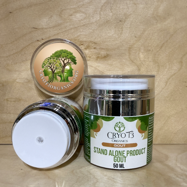 Cryo T3 Organics Gout Relief Lotion - Natural Herbal Formula for Soothing Discomfort.